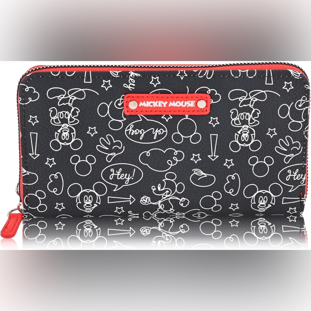 Disney Minnie Mouse Wallet Women - PU Leather Wristlet Wallets for Women